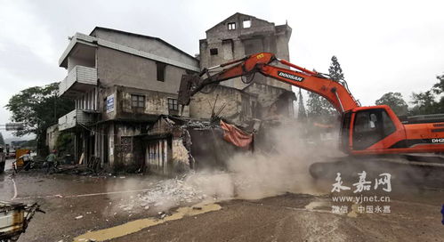 永嘉县水门路工程拆迁工作圆满完成，房屋拆除工程启动